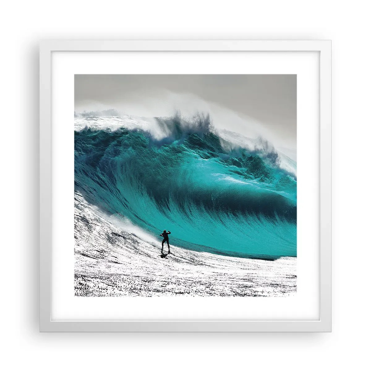 Plakat i hvid ramme - Udfordring accepteret - 40x40 cm