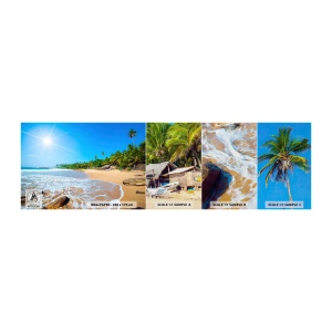Prøve Fototapet Premium Canvas - Et eksotisk sted for dig - Landskab, Hav, Paradise Beach - 100x30 cm
