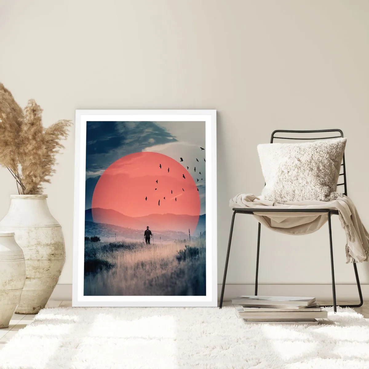 Plakat i hvid ramme - I sine elementer - 70x100 cm