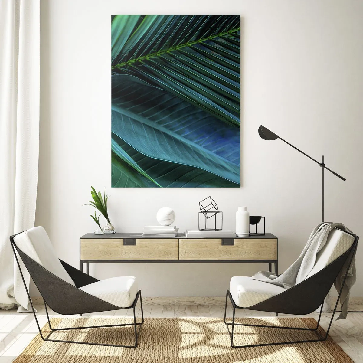 Billede på glas - Anatomi af en grøn - 80x120 cm