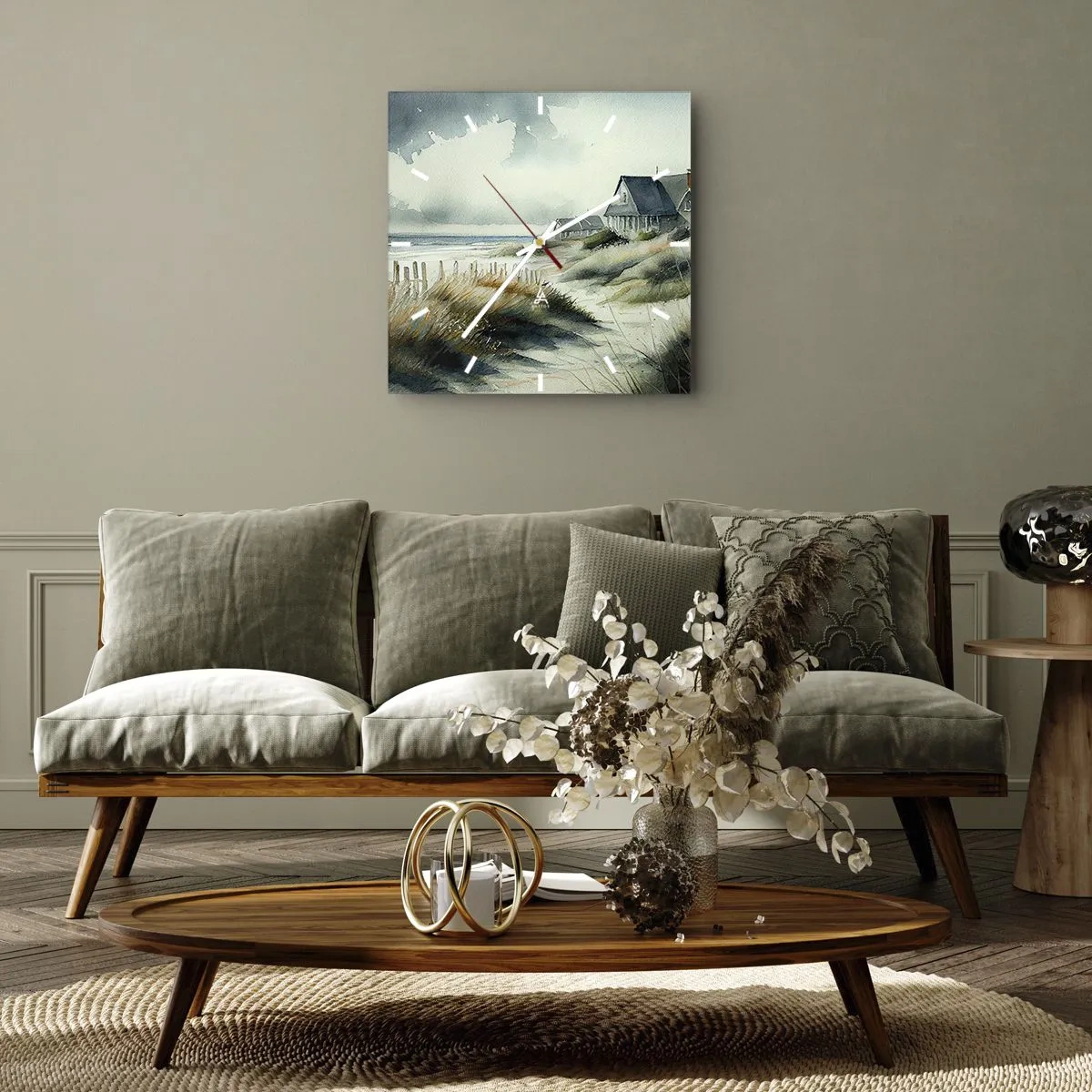 Vægur, Uret - Væk fra trængsel og travlhed - 40x40 cm