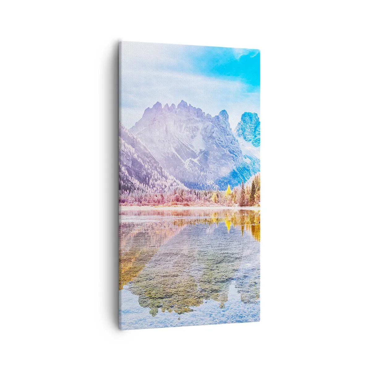 Lærredstryk - Billede på lærred - Og det er allerede efterår i bjergene - 55x100 cm