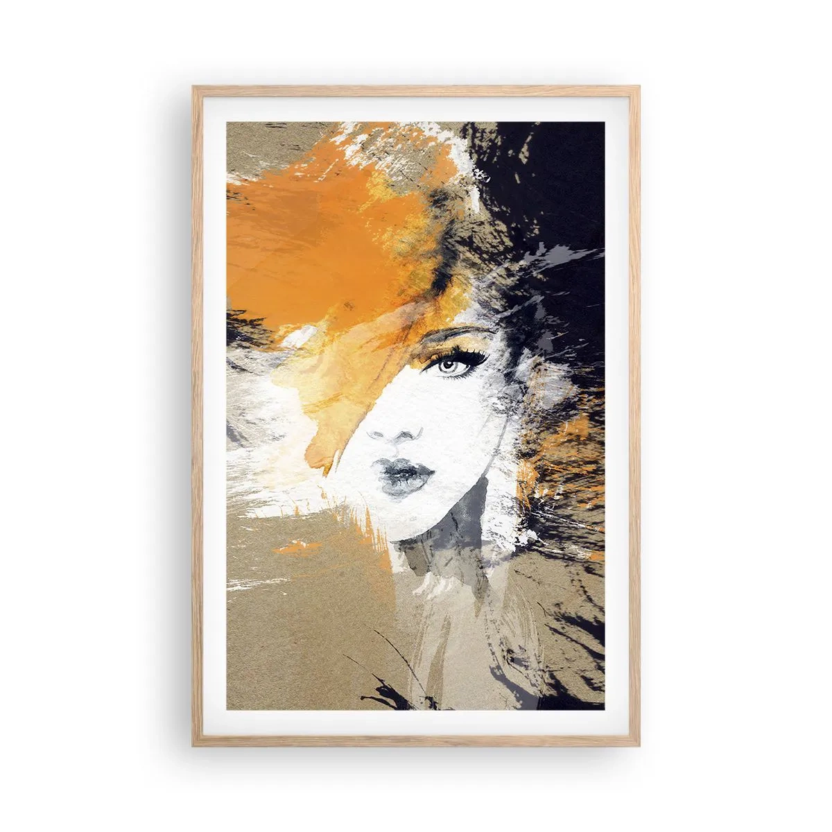 Plakat i ramme af lyst egetræ - Og det bliver let - 61x91 cm