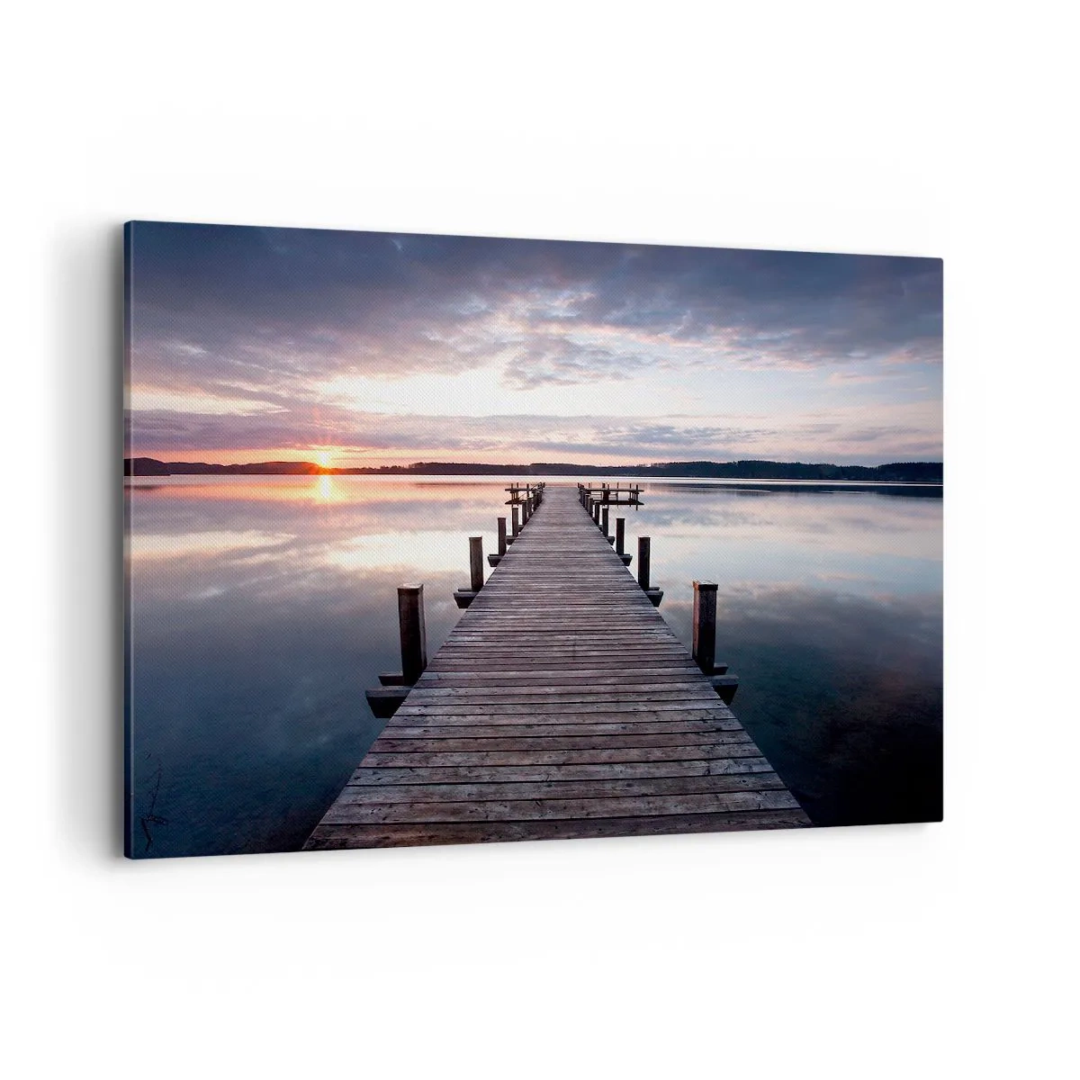 Lærredstryk - Billede på lærred - Den tavse grænse mellem dag og nat - 100x70 cm