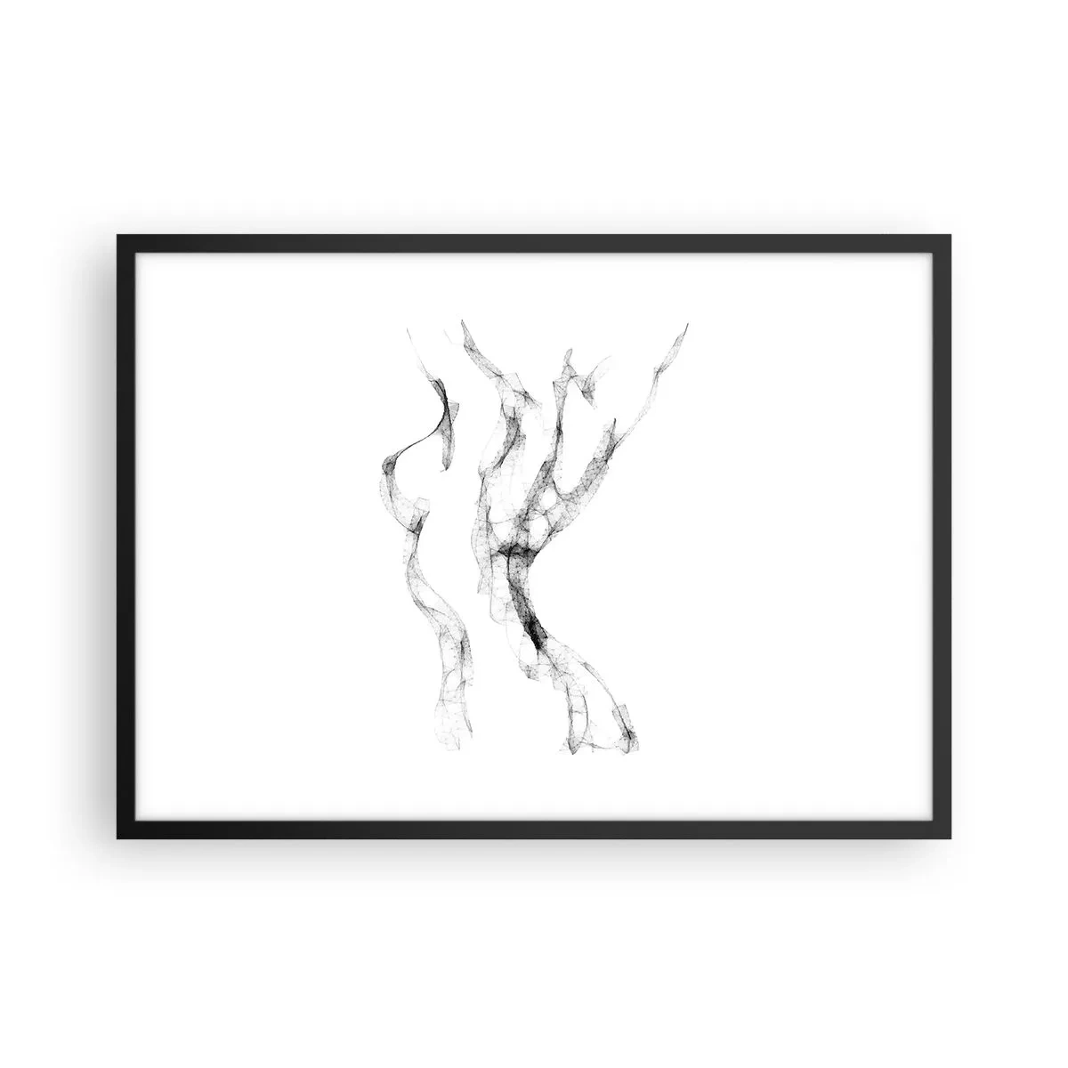 Plakat i sort ramme - Smuk og stærk - 70x50 cm