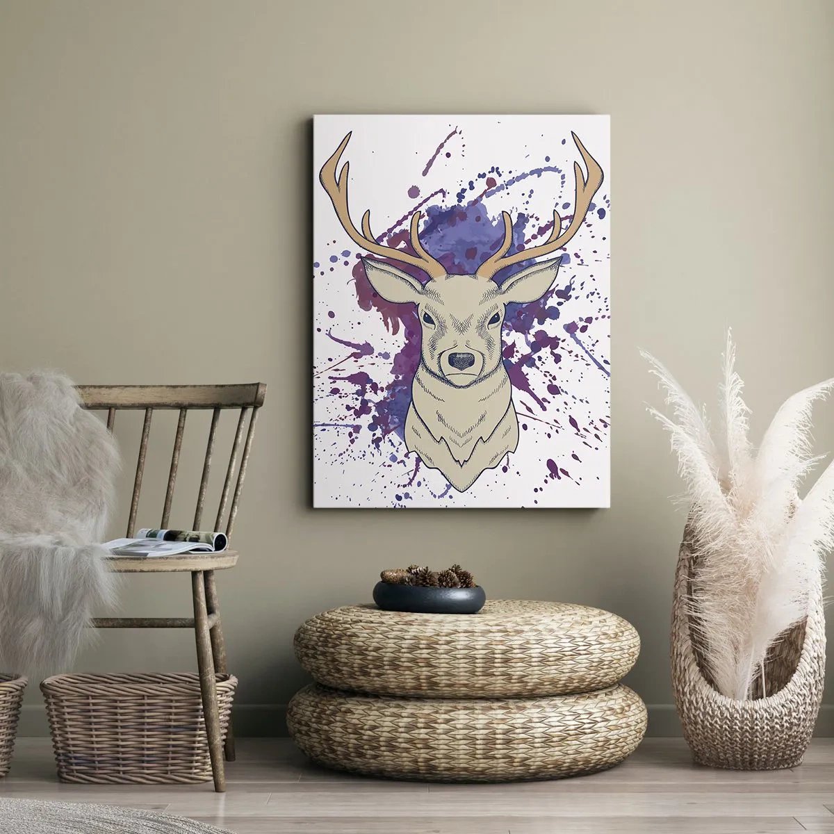 Lærredstryk - Billede på lærred - Mod og balance - 70x100 cm