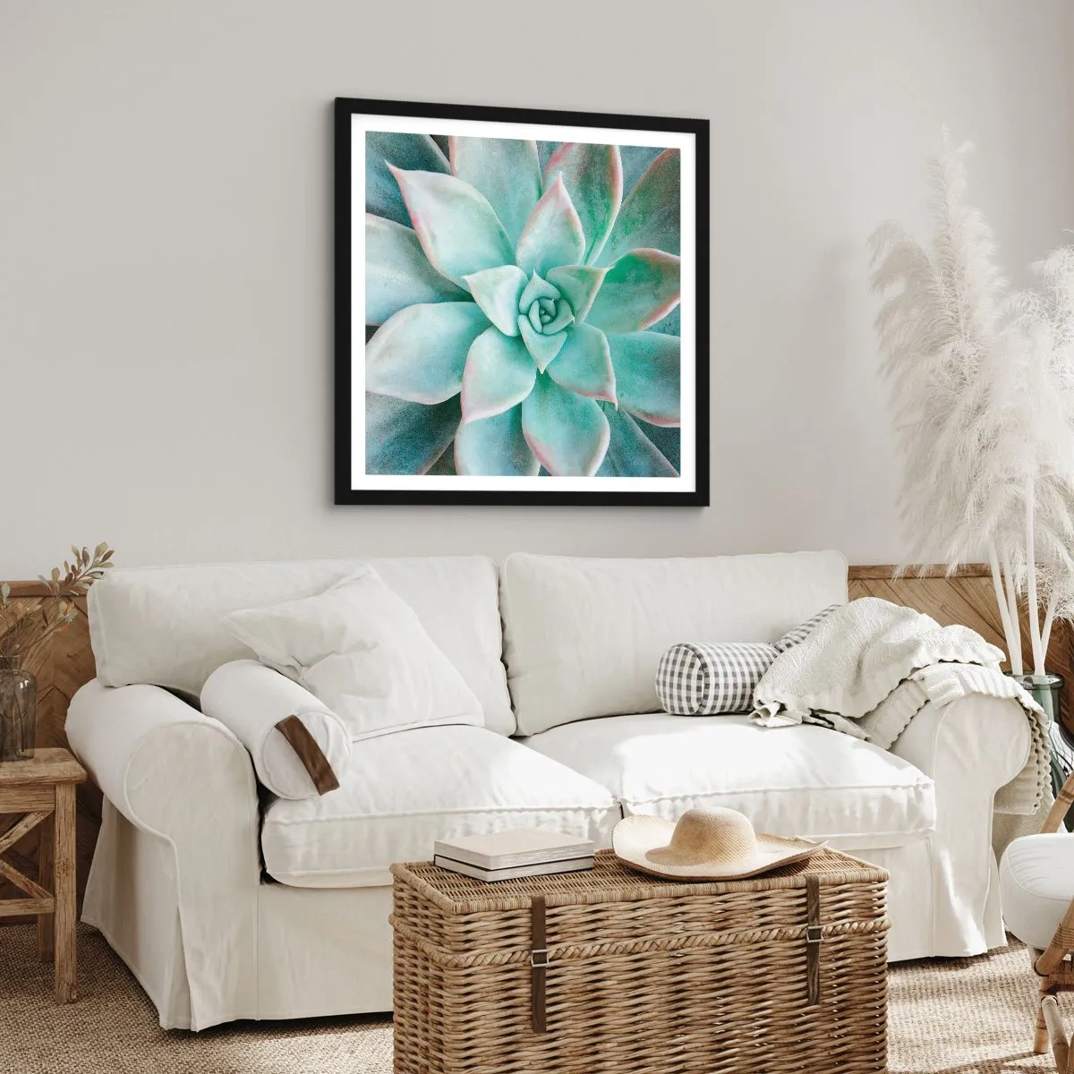 Plakat i sort ramme - Hjertet af ørkenen - 60x60 cm