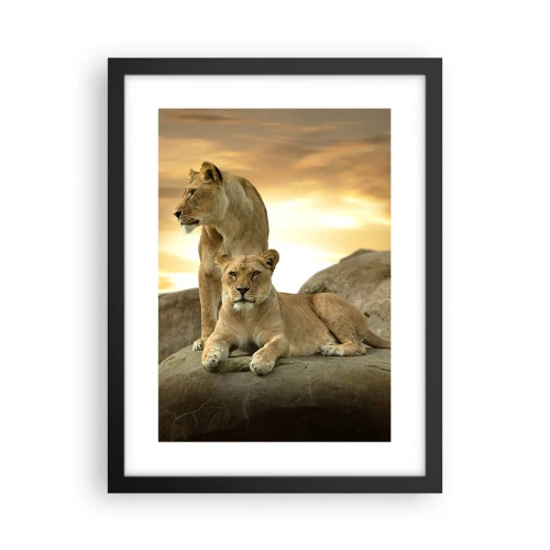 Plakat i sort ramme - Kongelig majestæt - 30x40 cm