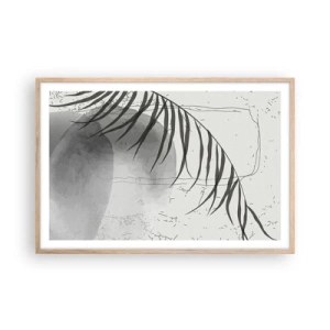 Plakat i ramme af lyst egetræ - Den subtile eksotisme i naturen - 91x61 cm