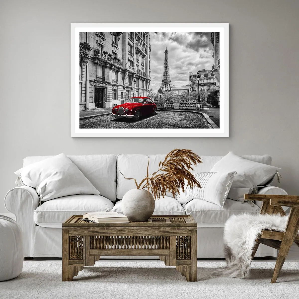 Plakat i hvid ramme - Rovdyr i byen - 50x50 cm