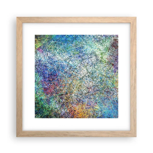 Plakat i ramme af lyst egetræ - Så enkelt er det ikke - 30x30 cm