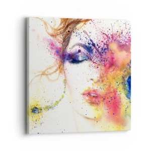 Lærredstryk - Billede på lærred - Regnbue svimmelhed - 30x30 cm