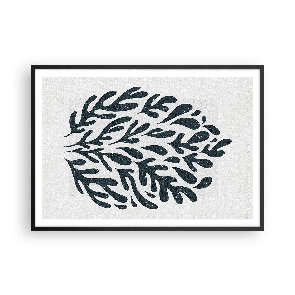 Plakat i sort ramme - Naturens former - 100x70 cm