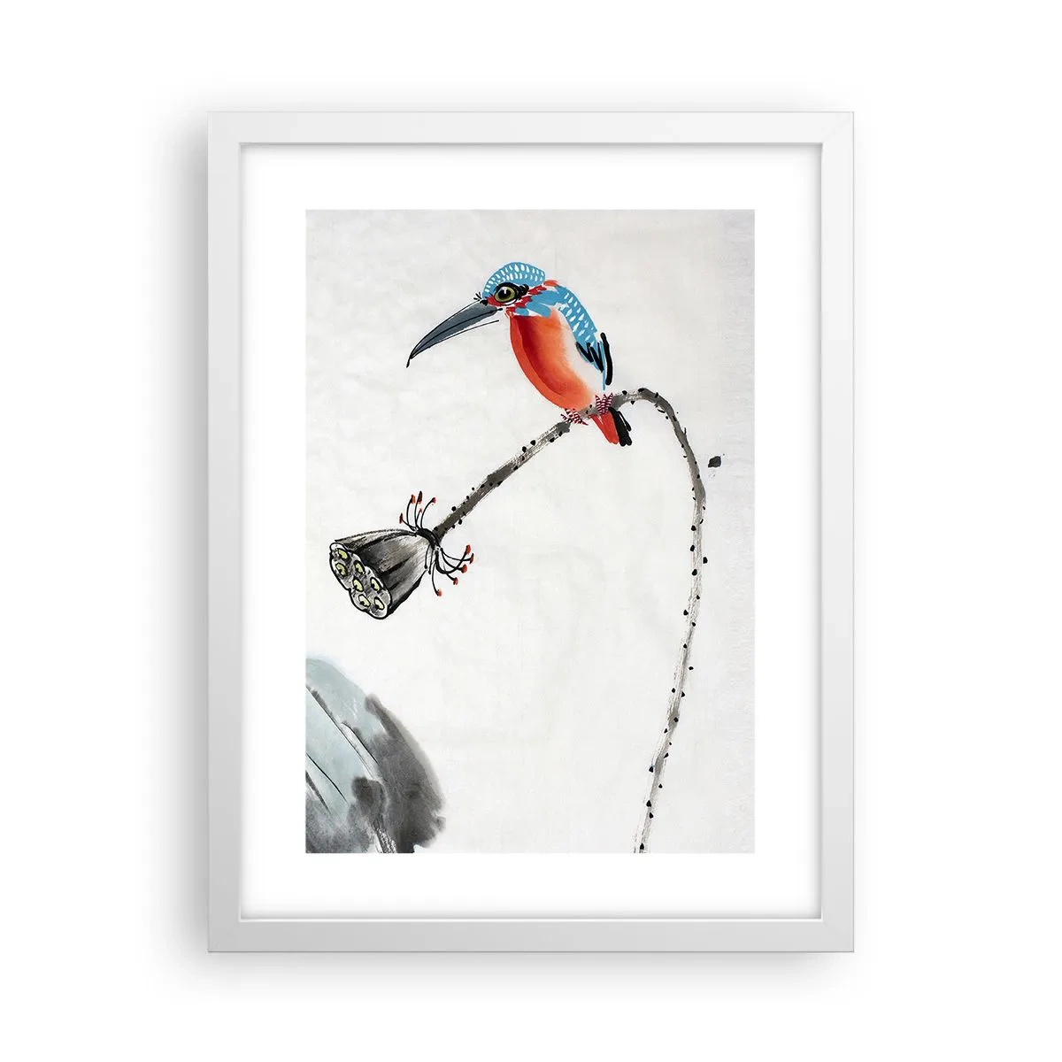 Plakat i hvid ramme - Engenes liv - 30x40 cm