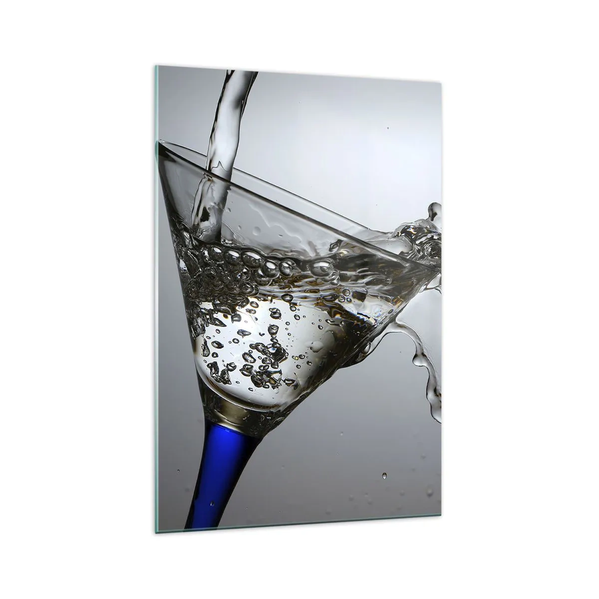 Billede på glas - Krystalvand i krystalglas - 70x100 cm