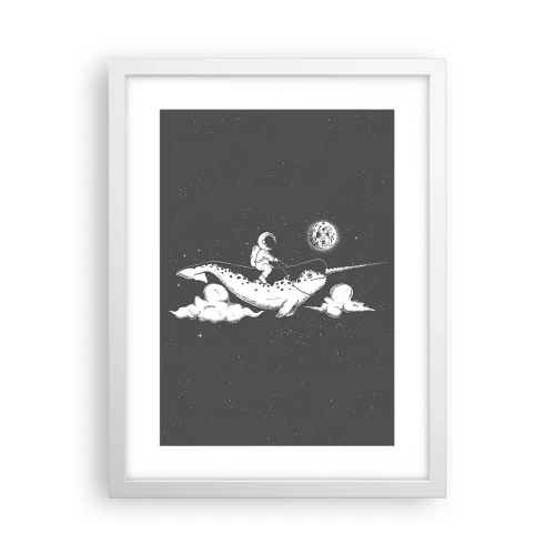 Plakat i hvid ramme - Rumrytter - 30x40 cm
