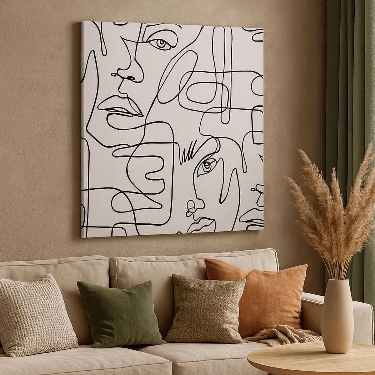 Lærredstryk - Billede på lærred - I sammenfiltrede følelser - 30x30 cm