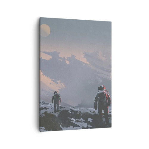 Lærredstryk - Billede på lærred - Under en ukendt stjerne - 50x70 cm