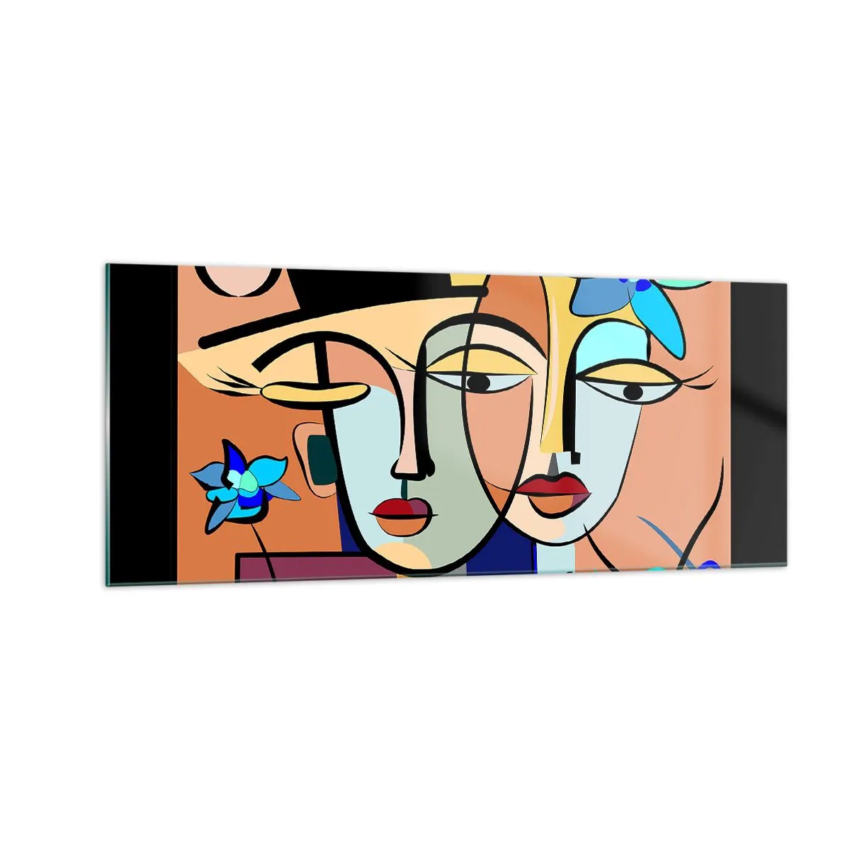 Billede på glas - Picassos randez vous - 100x40 cm