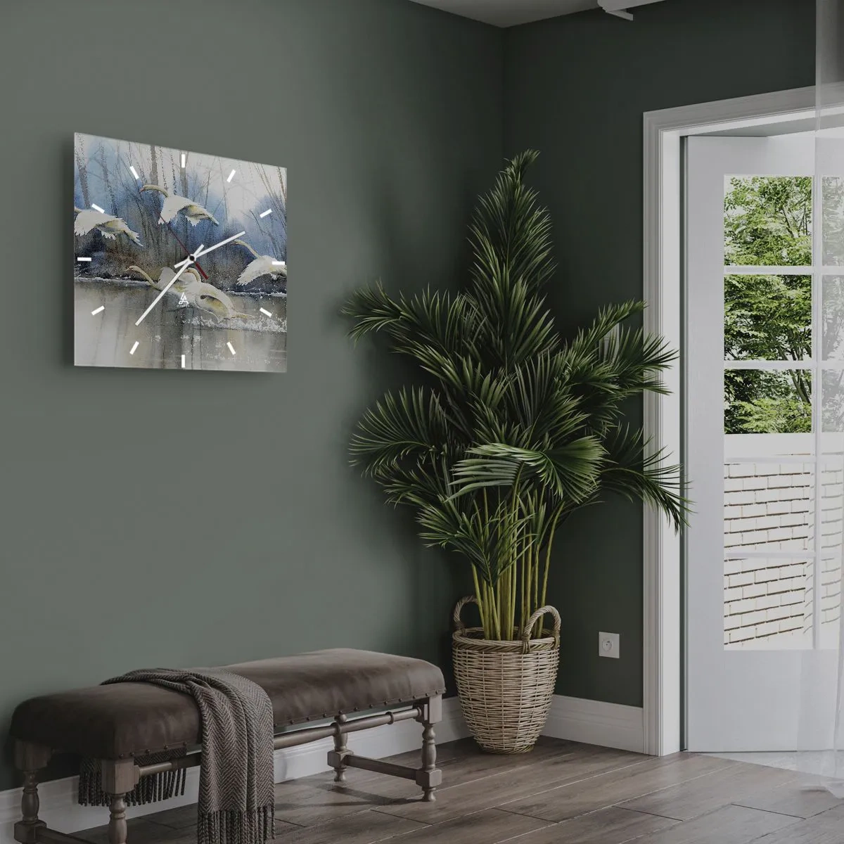 Vægur, Uret - Som i en fortælling om vilde svaner - 40x40 cm