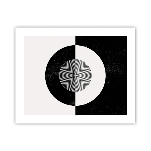 Plakat - Harmoni i sort og hvidt - 50x40 cm
