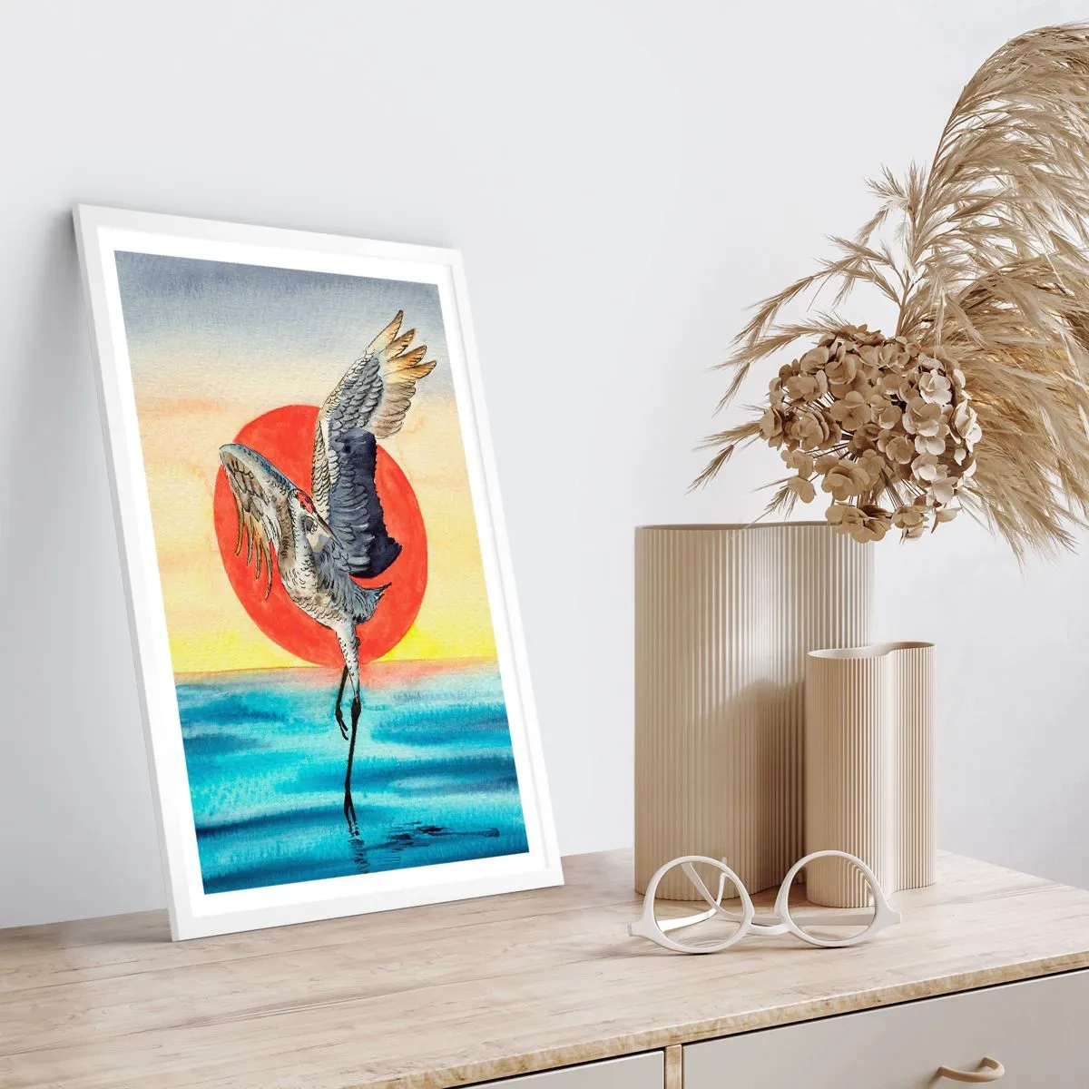 Plakat i hvid ramme - Tid til at gå tilbage - 70x100 cm