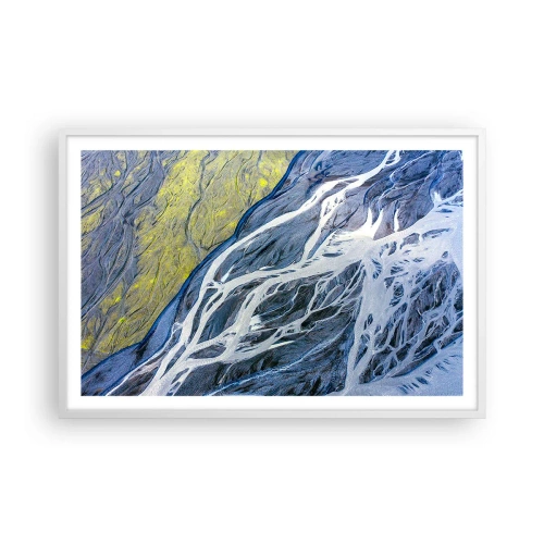 Plakat i hvid ramme - Naturens hulemalerier - 91x61 cm