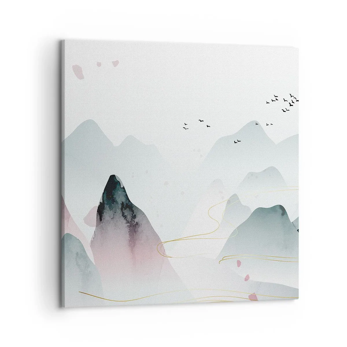 Lærredstryk - Billede på lærred - Over toppene - 50x50 cm