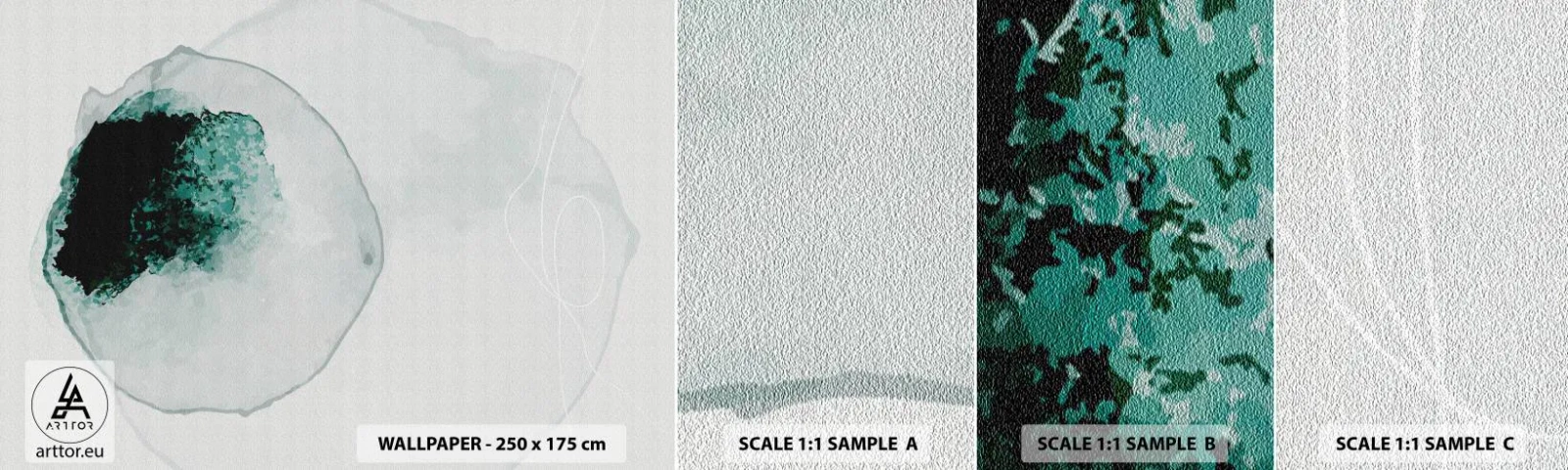 Fototapet Prøve Standard Eco - I en dråbe vand - Moderne, Minimalistisk, Abstraktion - 100x30 cm