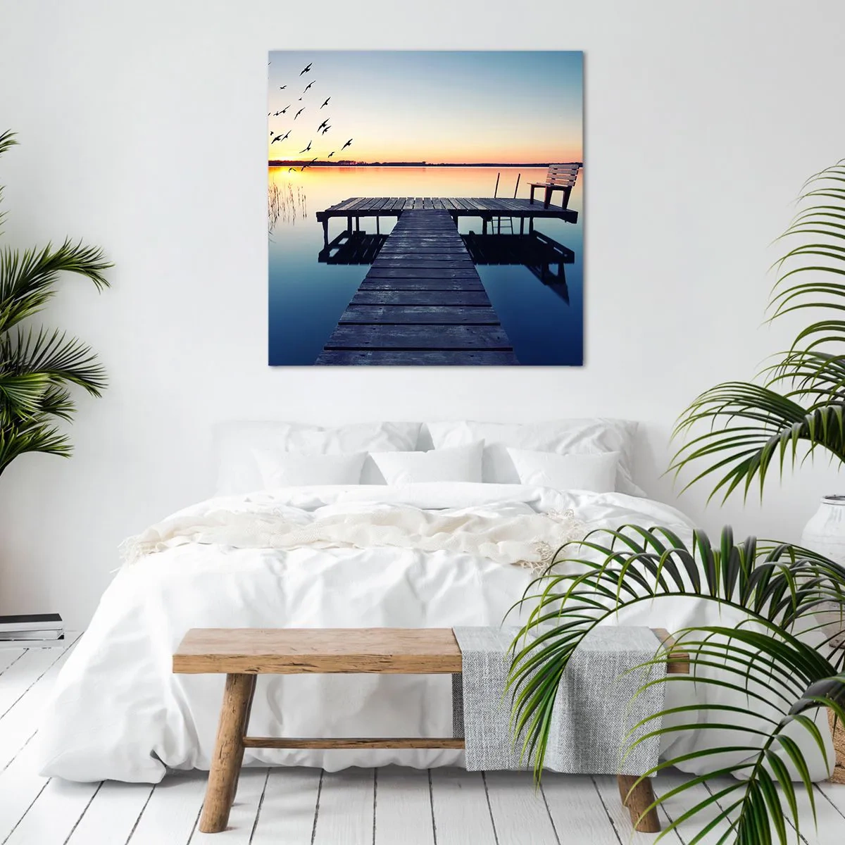 Lærredstryk - Billede på lærred - Det var en god dag - 70x70 cm
