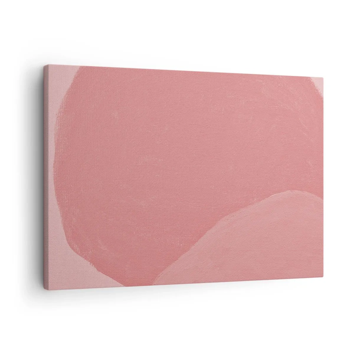 Lærredstryk - Billede på lærred - Delikat abstraktion i lyserøde nuancer, organiske former og minimalisme - 70x50cm - Organisk komposition i pink - Moderne vægdekoration til stue og soveværelse ARTTOR