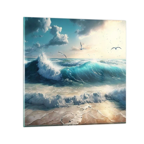 Billede på glas - Støj kun for dig - 40x40 cm