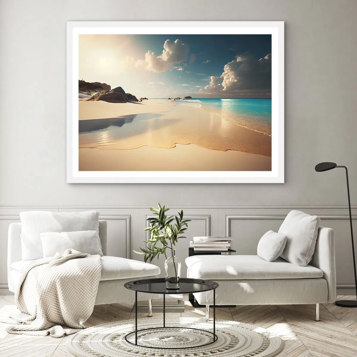 Plakat i hvid ramme - En drømmeagtig dag - 40x30 cm