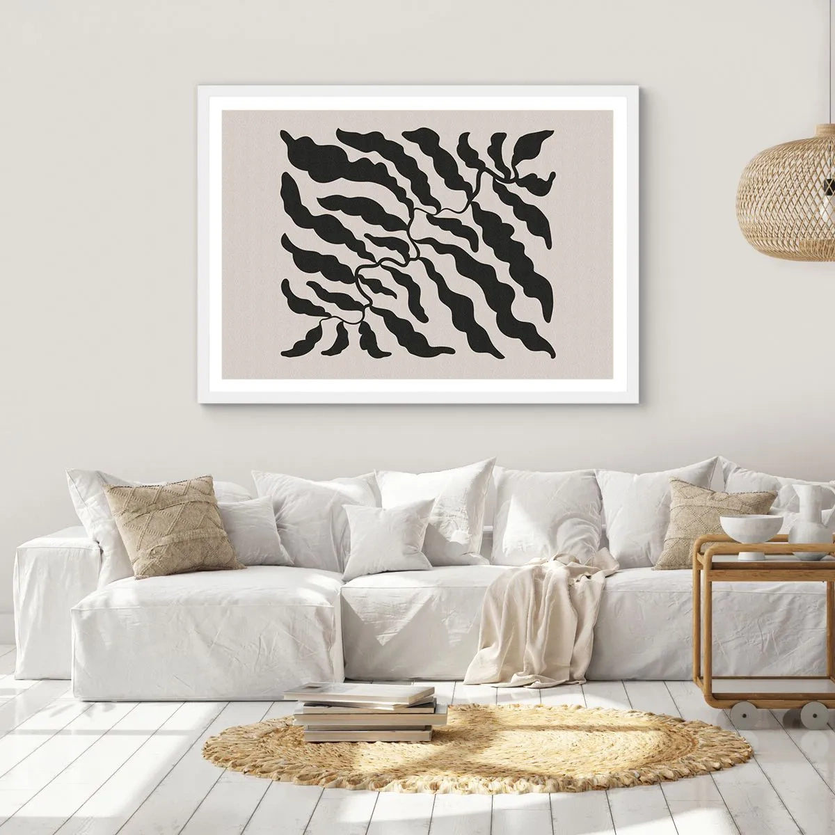 Plakat i hvid ramme - En firkants natur - 91x61 cm