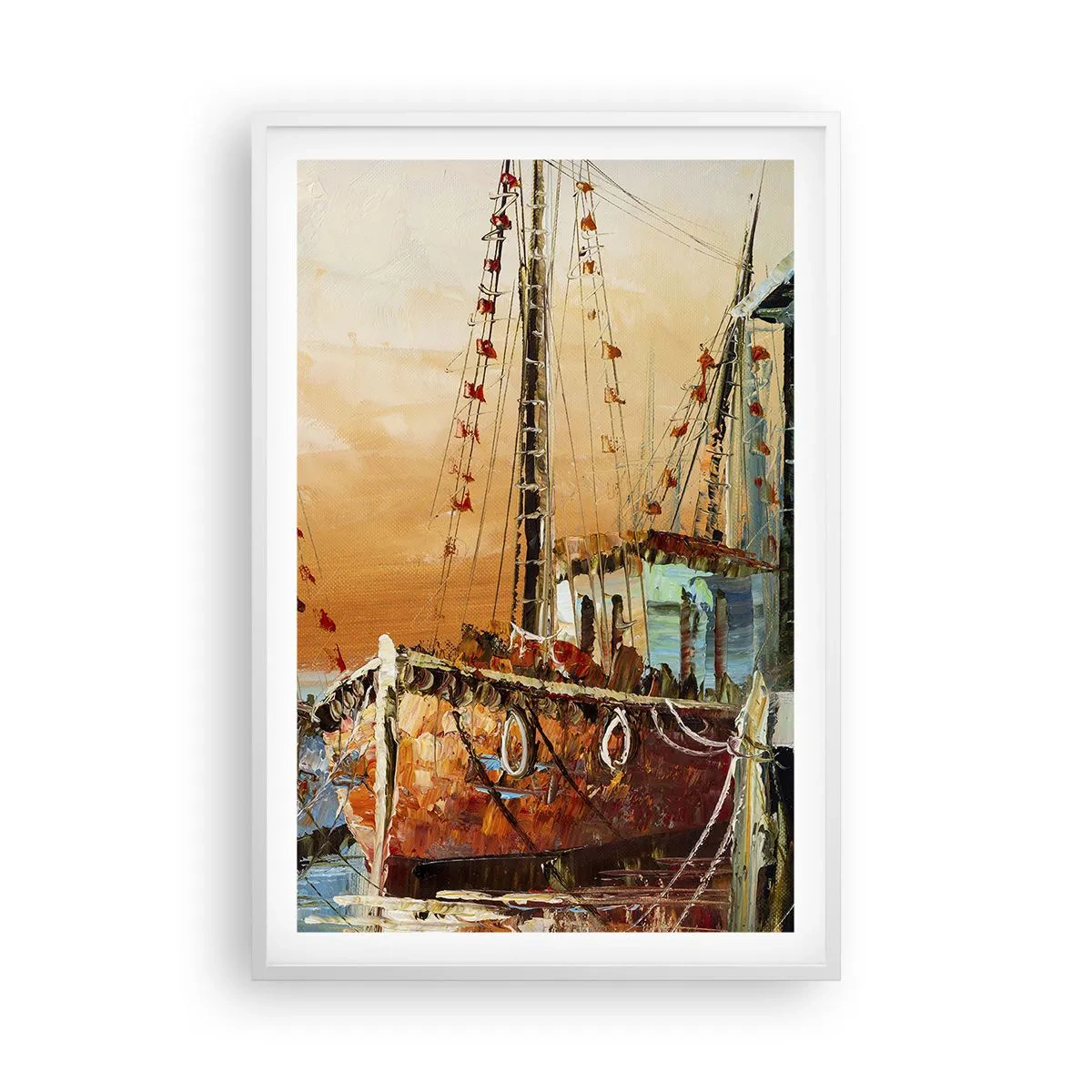 Plakat i hvid ramme - Fredelig tilbagevenden - 61x91 cm