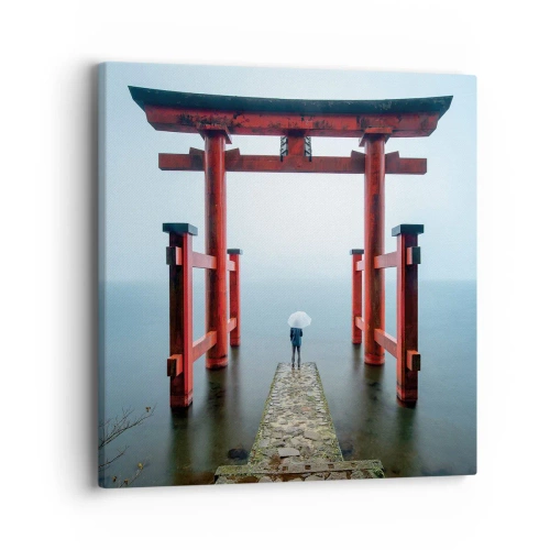 Lærredstryk - Billede på lærred - Japansk drømmeri - 40x40 cm