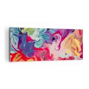 Lærredstryk - Billede på lærred - Farvernes fødsel - 100x40 cm