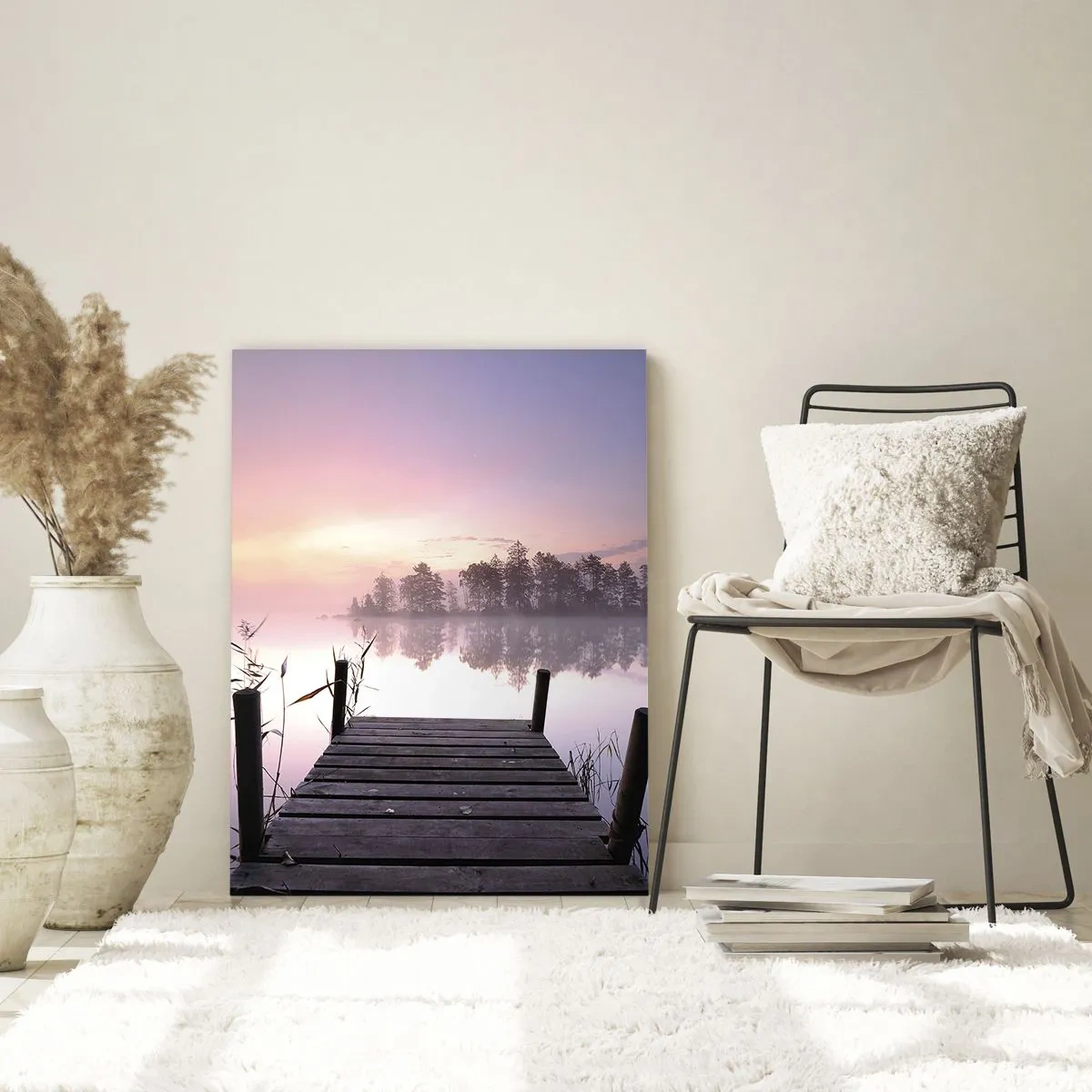 Billede på glas - Ud af den lilla tåge... - 50x70 cm