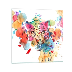 Billede på glas - Skønheden og udyret - 60x60 cm