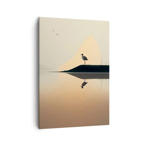 Lærredstryk - Billede på lærred - Herre på søen - 50x70 cm