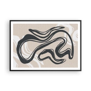 Plakat i sort ramme - Multipliceret udtryk - 100x70 cm