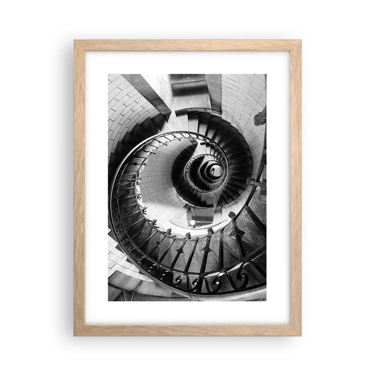 Plakat i ramme af lyst egetræ - Højt og højere - 30x40 cm