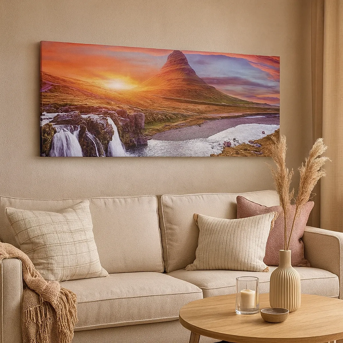 Lærredstryk - Billede på lærred - En udsigt over Midgård - 30x30 cm