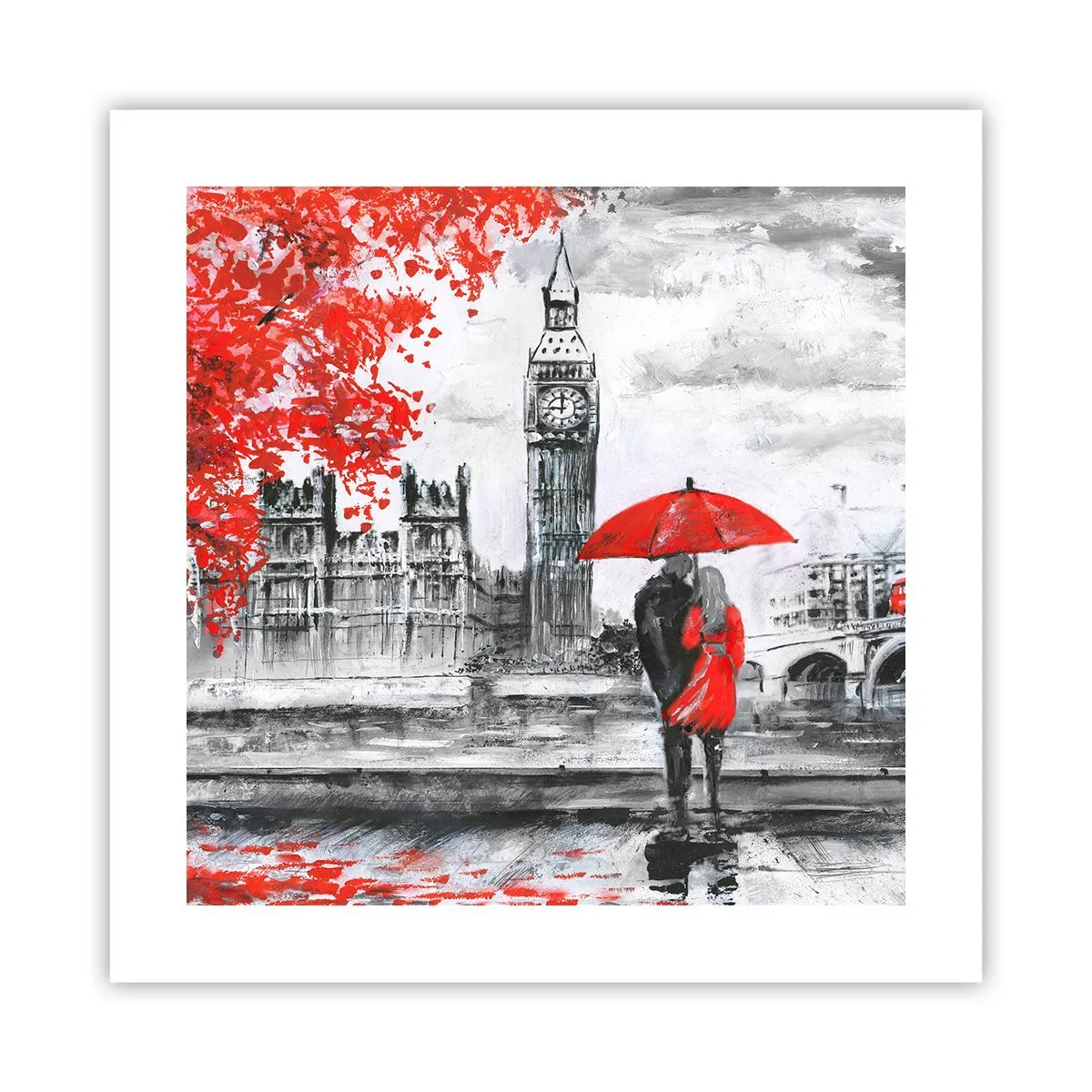 Plakat - Forelsket i London - 40x40 cm