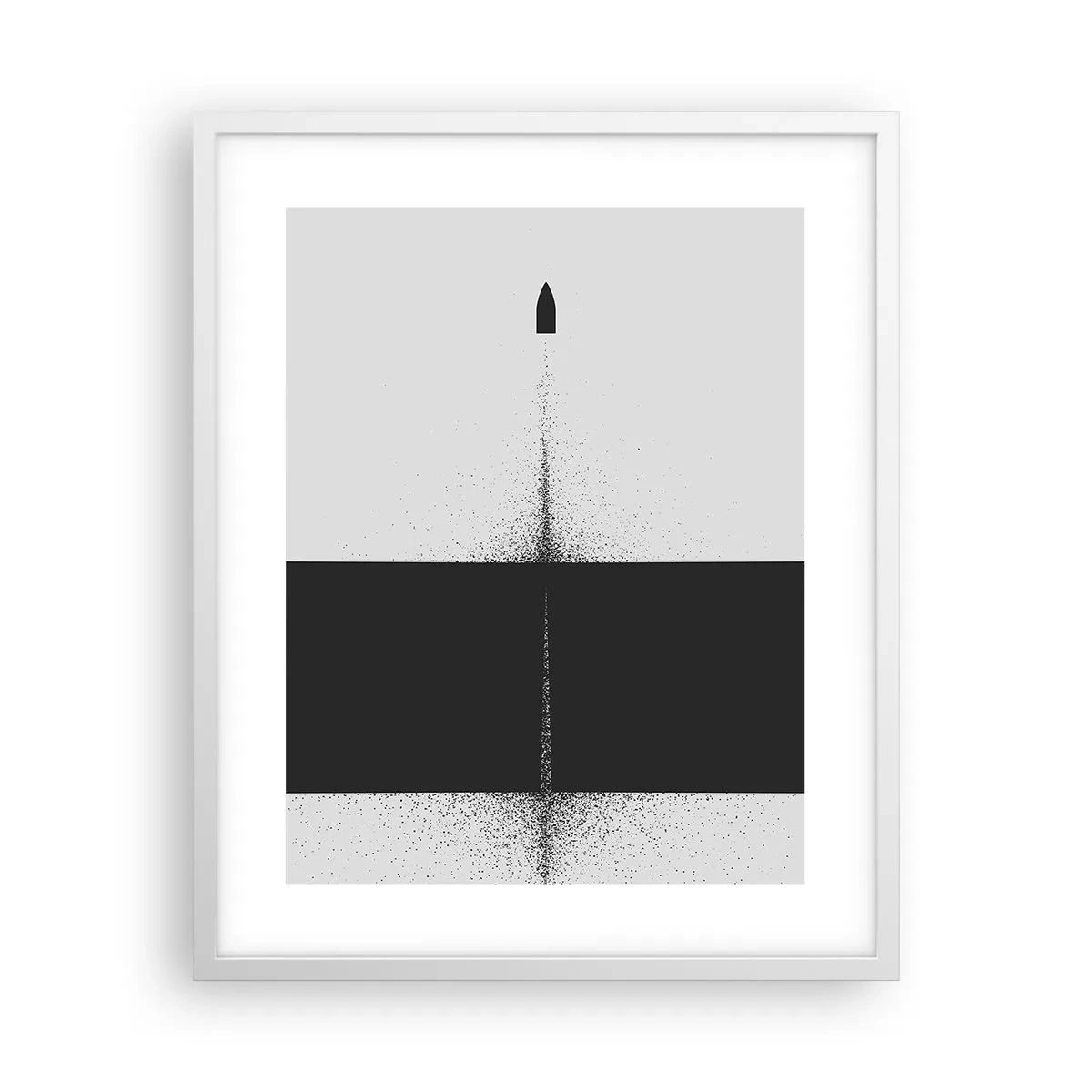 Plakat i hvid ramme - Lige til sagen - 40x50 cm