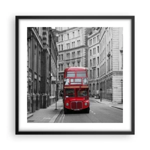 Plakat i sort ramme - Hverdagen behøver ikke at være grå - 50x50 cm