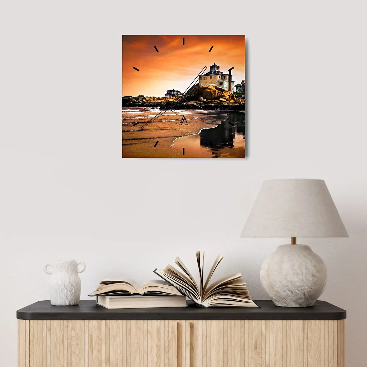 Vægur, Uret - Vestkystens elegance - 40x40 cm