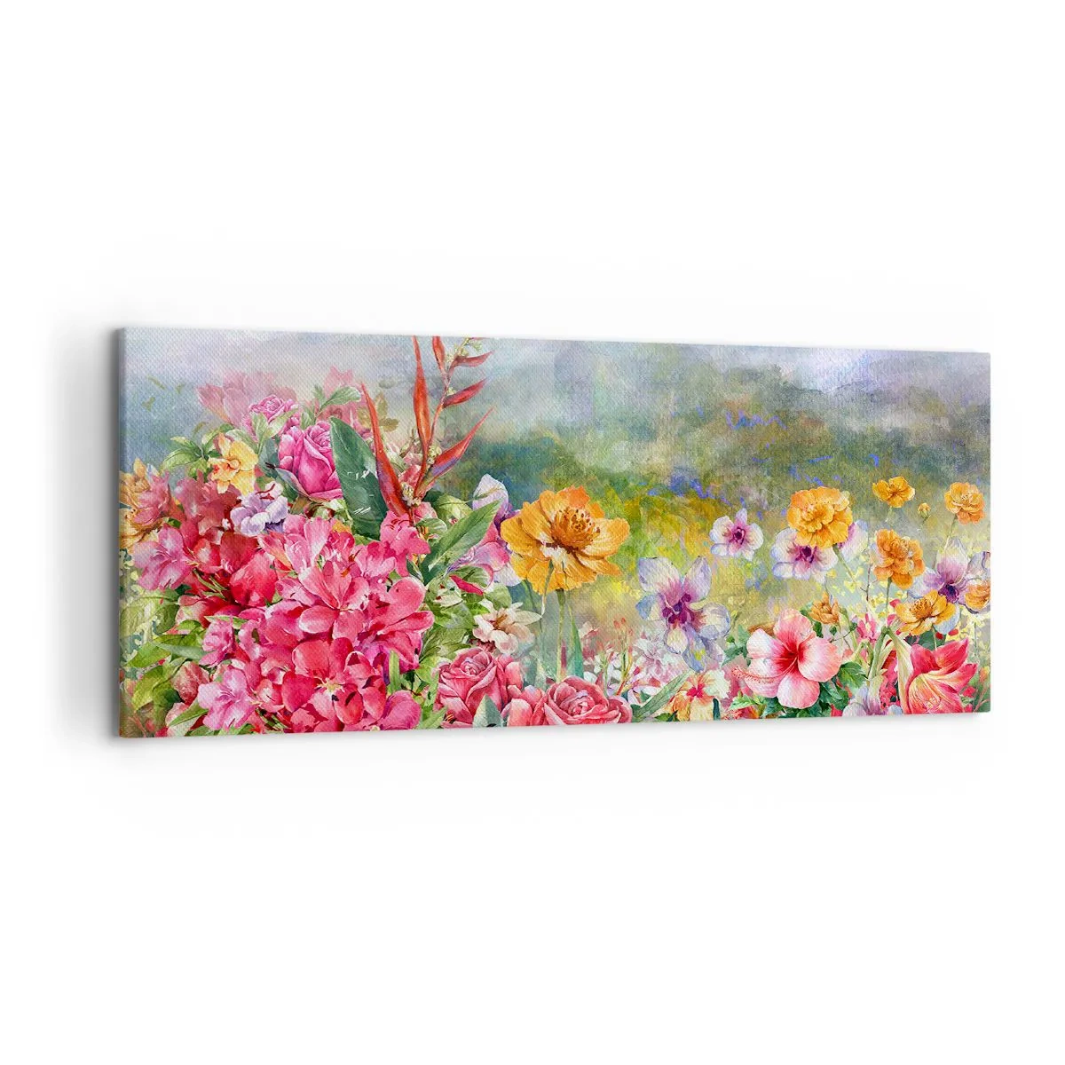 Lærredstryk - Billede på lærred - En have, der er gået amok - 120x50 cm