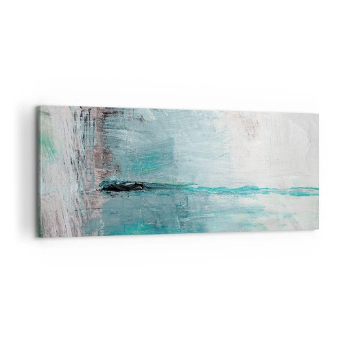 Lærredstryk - Billede på lærred - Horisontalt med blå farve - 100x40 cm