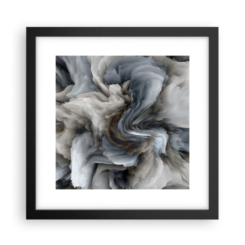 Plakat i sort ramme - Sten og blomst - 30x30 cm